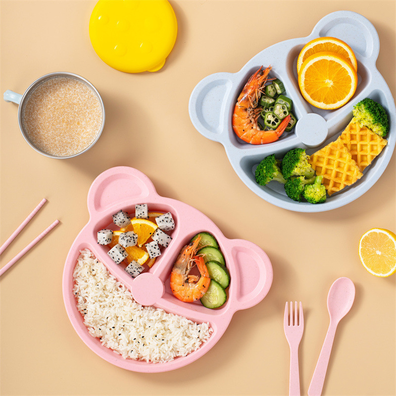 3 teile/satz Weizen Stroh Kind – Baby Food Menu Bewertung und Preis